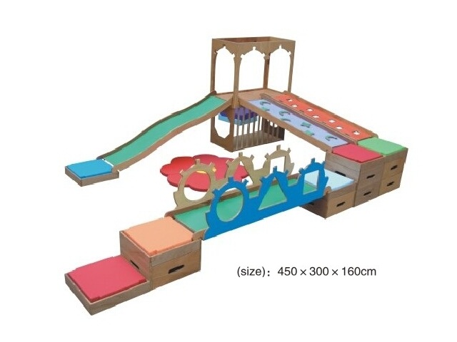 Children Wooden & Soft Combined Play Center for Daycare